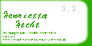 henrietta hecht business card